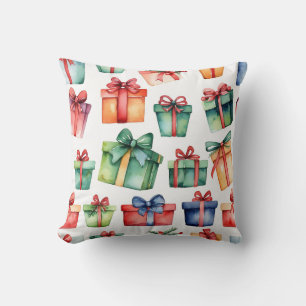 Eleganter roter und weißer saisonaler traditionell kissen