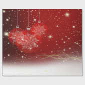 Eleganter Roter Weihnachtsball Geschenkpapier (Flach)