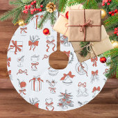 Eleganter roter Weihnachtsfeiertag Polyester Weihnachtsbaumdecke