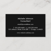 Eleganter Roter Wein und Silberner Glitzer Visitenkarte (Rückseite)