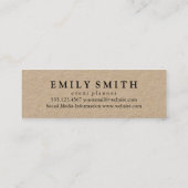 Eleganter Roter Weinstock mit Weinglas Mini Visitenkarte (Rückseite)