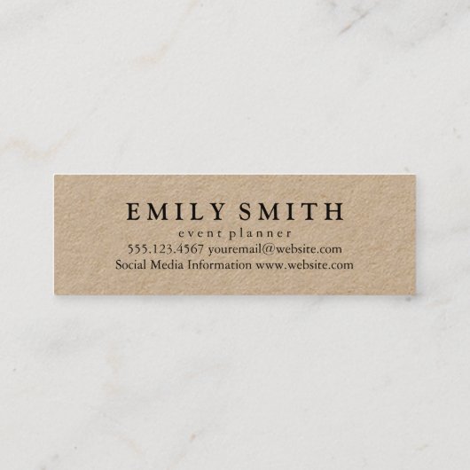 Eleganter Roter Weinstock mit Weinglas Mini Visitenkarte (Rückseite)