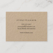 Eleganter Roter Weinstock mit Weinglas Visitenkarte (Rückseite)