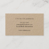 Eleganter Roter Weinstock mit Weinglas Visitenkarte (Rückseite)