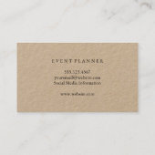 Eleganter Roter Weinstock mit Weinglas Visitenkarte (Rückseite)