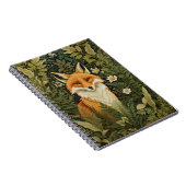 Eleganter Rotfuchs und grünes Laubwerk Notizblock (Rechte Seite)
