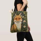 Eleganter Rotfuchs und grünes Laubwerk Tasche (Von Nahem)