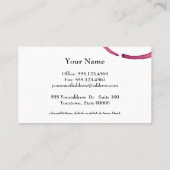 Eleganter Rotweinfleck Sommelier Visitenkarte (Rückseite)