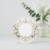 Eleganter Round Frame Einladung (Stehend Vorderseite)