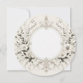 Eleganter Round Frame Einladung