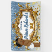 Eleganter Royal African Prince Blue Glitzer Tropfe Banner (Vertikal)