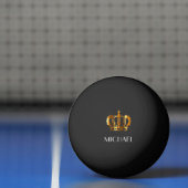 Eleganter Royal Gold Crown Name Ping Pong Ball Tischtennisball (Netto)