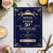 Eleganter Royal Navy Gold Glamour Glitzer Foil