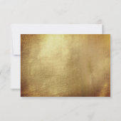 Eleganter RSVP für Black & Gold-Hochzeit (Rückseite)