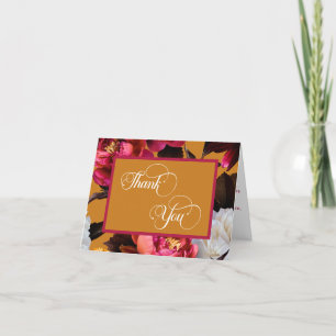 Eleganter RSVP für Rosa Flora und Gold Islamische  Dankeskarte