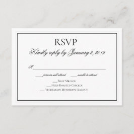 Eleganter RSVP für Schwarz-Weiß-Hochzeit