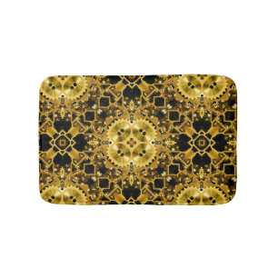 Eleganter Rücken und Gold Bath Mat Badematte