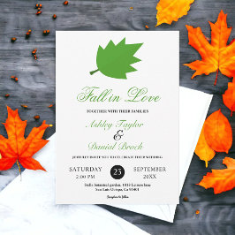 Eleganter Rückgang in der Liebe Herbst Blätter Hoc Einladung