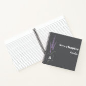 Eleganter Ruhestand mit Monogramm Name grau Notizblock (Innenseite)