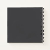 Eleganter Ruhestand mit Monogramm Name grau Notizblock (Rückseite)