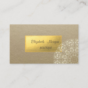 Eleganter Rustikal ,Kraft,Goldlitze Visitenkarte