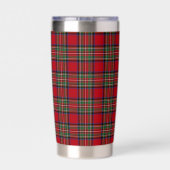 Eleganter Rustikal Stewart Tartan Plaid Thermobecher (Rückseite)