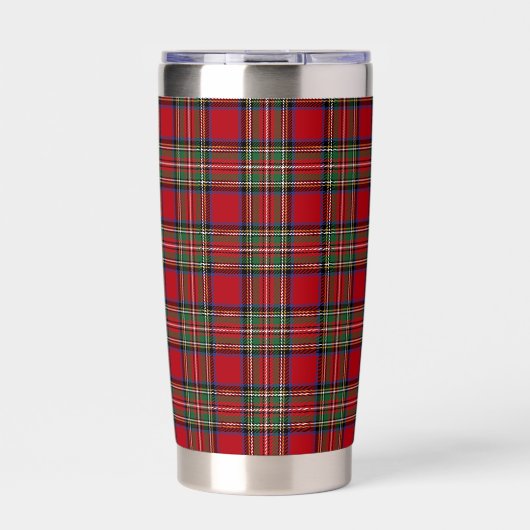 Eleganter Rustikal Stewart Tartan Plaid Thermobecher (Vorderseite)