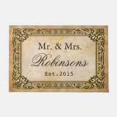 Eleganter rustikaler antiker fußmatte (Vorderseite)