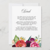 Eleganter Rustikaler Aquarell Floral 80. Geburtsta Einladung (Rückseite)