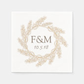 Eleganter Rustikaler Bauernhof Weizenbad Serviette (Vorderseite)