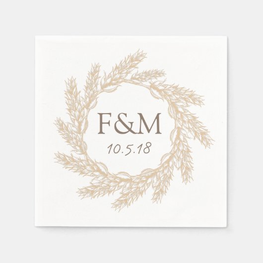 Eleganter Rustikaler Bauernhof Weizenbad Serviette (Vorderseite)