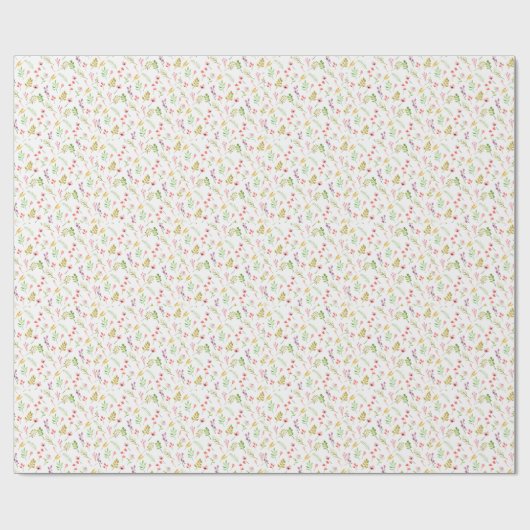 Eleganter Rustikaler Blumengarten Geschenkpapier (Flach)