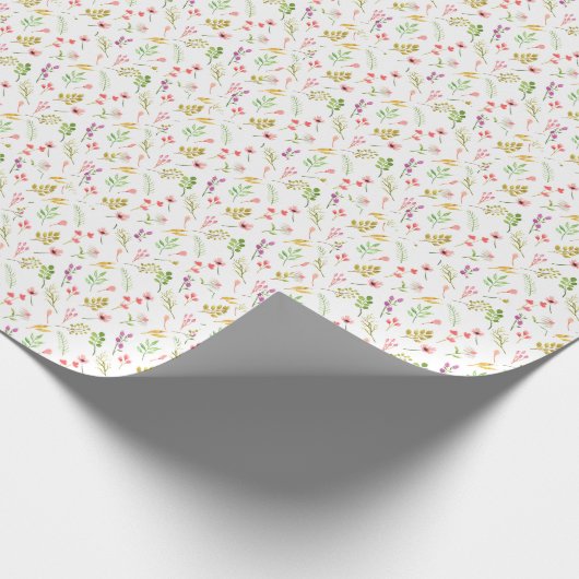 Eleganter Rustikaler Blumengarten Geschenkpapier (Ecke)