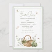 Eleganter Rustikaler Blumenstrauß Brautparty Einladung (Vorderseite)