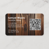 Eleganter rustikaler Carpenter Visitenkarte (Vorderseite)