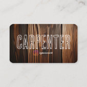 Eleganter rustikaler Carpenter Visitenkarte (Rückseite)