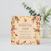 Eleganter Rustikaler Erntedank Freundliches Abende Einladung (Stehend Vorderseite)