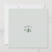 Eleganter rustikaler Eukalyptus Verlasse Grüne Hoc Einladung (Rückseite)