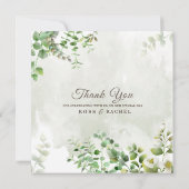 Eleganter rustikaler Eukalyptus Verlasse Grüne Hoc Einladung (Rückseite)