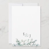 Eleganter rustikaler Eukalyptus Verlasse Grüne Hoc Einladung (Rückseite)