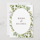 Eleganter rustikaler Eukalyptus Verlasse Grüne Hoc Einladung (Rückseite)