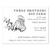 Eleganter rustikaler Familienbauernhof Vintager Ei Gummistempel (Prägung)