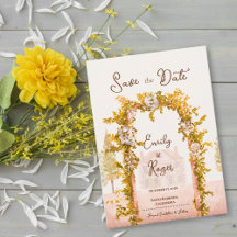 Eleganter Rustikaler Gartenbogen Hochzeit Save the