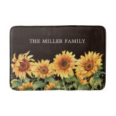 Eleganter rustikaler Gelbblütengarten Badematte (Vorderseite)