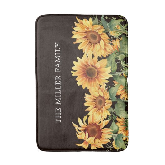 Eleganter rustikaler Gelbblütengarten Badematte (Vorderseite Vertikal)