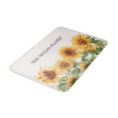 Eleganter rustikaler Gelbblütengarten Badematte (Schrägansicht)