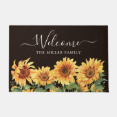 Eleganter rustikaler Gelbblütengarten Fußmatte (Vorderseite)