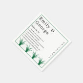 Eleganter Rustikaler Grüner Grass Spaß Fakten Hoch Serviette (Ecke)