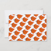 Eleganter rustikaler Herbst hinterlässt schicke Ho RSVP Karte (Rückseite)