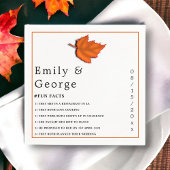 Eleganter rustikaler Herbst hinterlässt schicke Ho Serviette